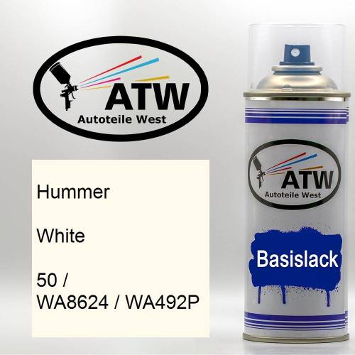 Hummer, White, 50 / WA8624 / WA492P: 400ml Sprühdose, von ATW Autoteile West.